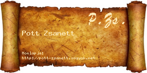 Pott Zsanett névjegykártya
